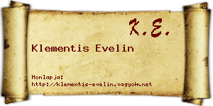 Klementis Evelin névjegykártya