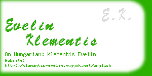 evelin klementis business card